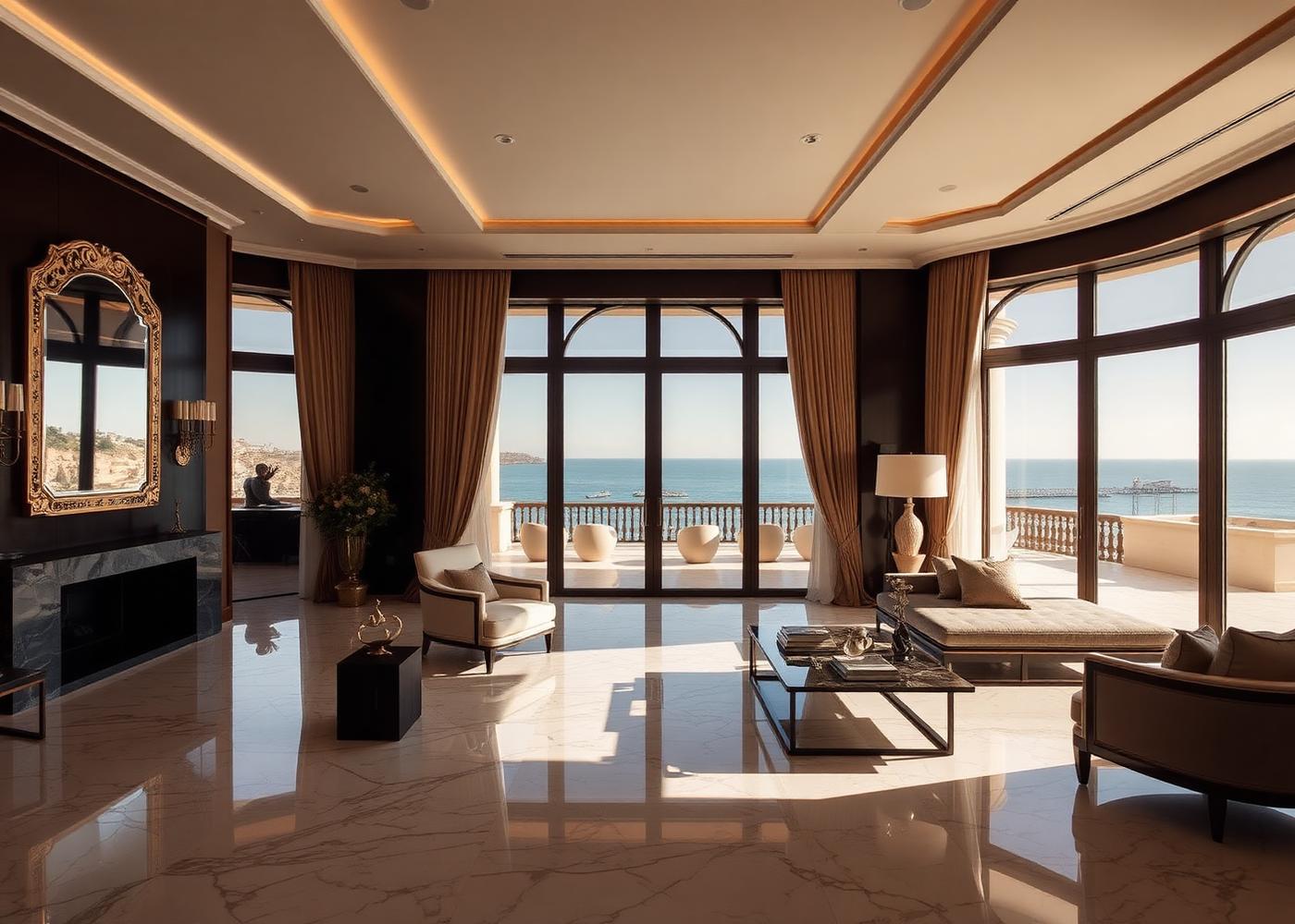 Interior of a prestige villa in Tangier